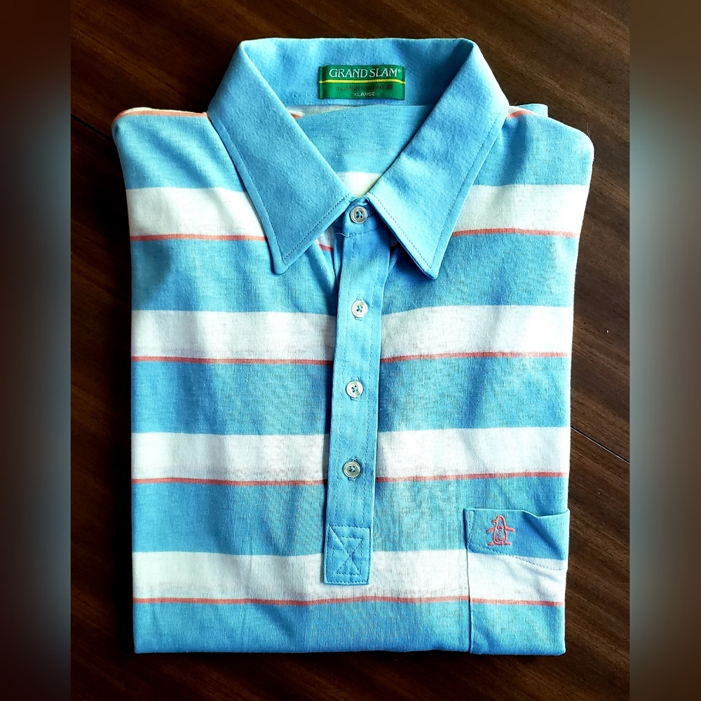 Vintage 80s/90s Grand Slam by Munsingwear Penguin Logo S/S Collared Polo Shirt